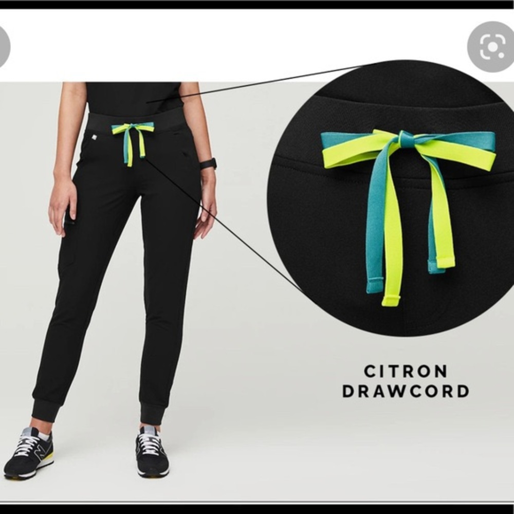 Figs Zamora Black Scrub Pants
